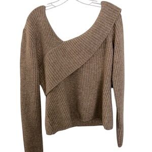 ASTR Off the Shoulder Ribbed Knit Sweater